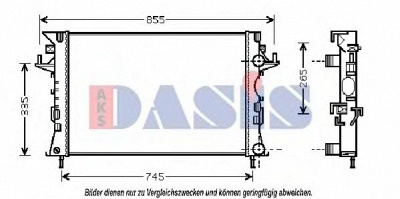 AKS DASIS 180001n -  Радиатор, охлаждение двигателя